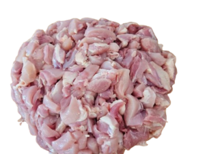Kippendijen in stukjes