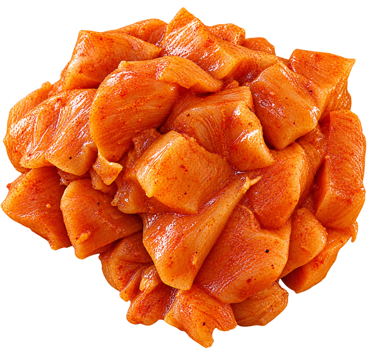 Kipfilet in blokjes gemarineerd, halal gesneden bij Slagerij Metin in Rotterdam